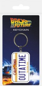 Back to the Future gumový přívěsek na klíče License Plate 6 cm