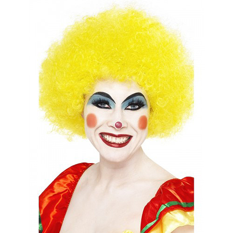 Paruka Afro Crazy klaun žlutá