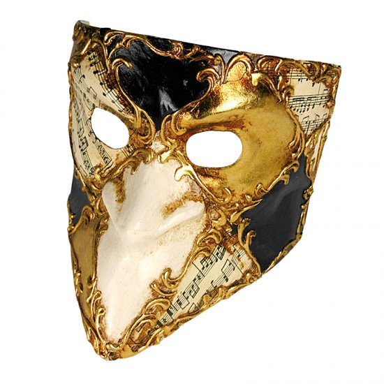Originální benátská maska Bauta Scacci Musica