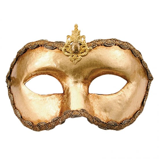 Karnevalová maska Colombina Oro