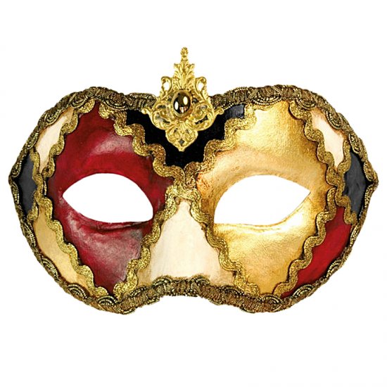 Karnevalová maska Colombina Scacchi Colore