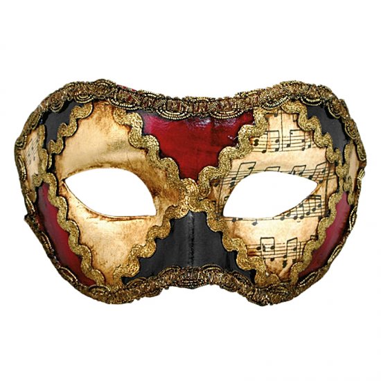 Karnevalová maska Colombina Scacchi Colore Musica