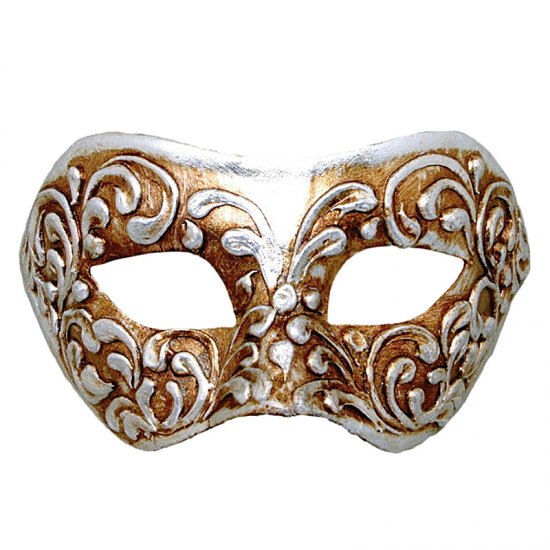 Karnevalová maska Colombina Stucco Argento