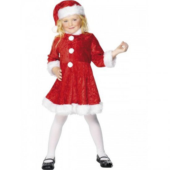 Dětský kostým Mini Miss Santa L