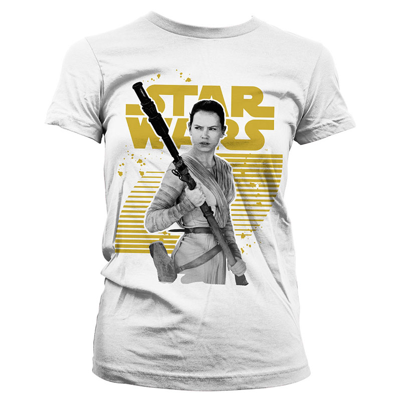 Star Wars dámské tričko Rey Gold Logo