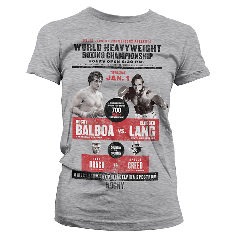 Dámské tričko World Heavyweight Poster Rocky III
