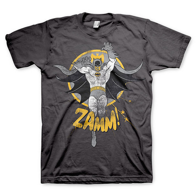 Šedé pánské tričko Batman Zamm!