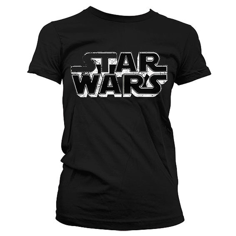 Star Wars dámské tričko Distressed Logo velikost L