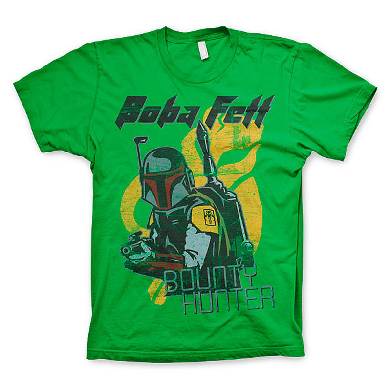 Star Wars zelené pánské tričko Boba Fett Bounty Hunter