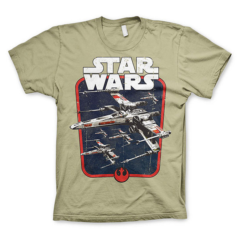 Khaki tričko Star Wars Red Squadron