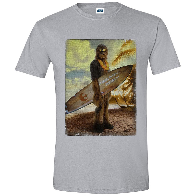 Star Wars tričko s potiskem Chewbacca on Beach velikost L
