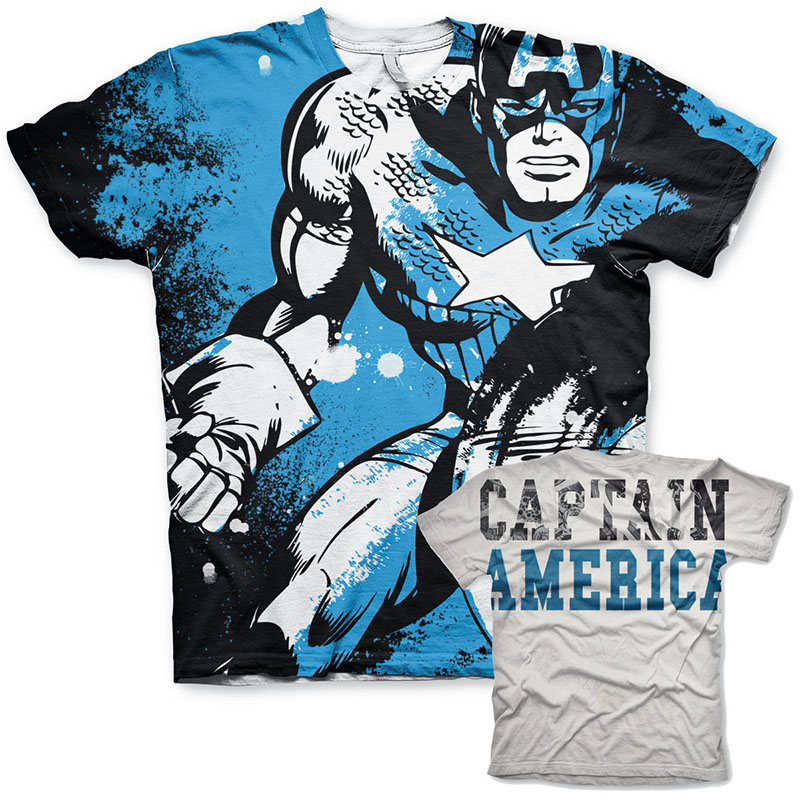 Marvel tričko s potiskem Captain America Allover