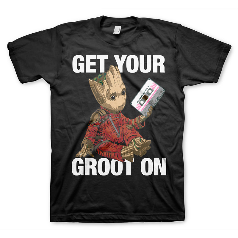 Strážci Galaxie pánské tričko Get Your Groot černé XL