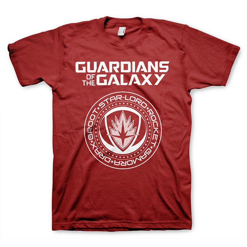 Strážci Galaxie pánské tričko SHIELD tmavě červené