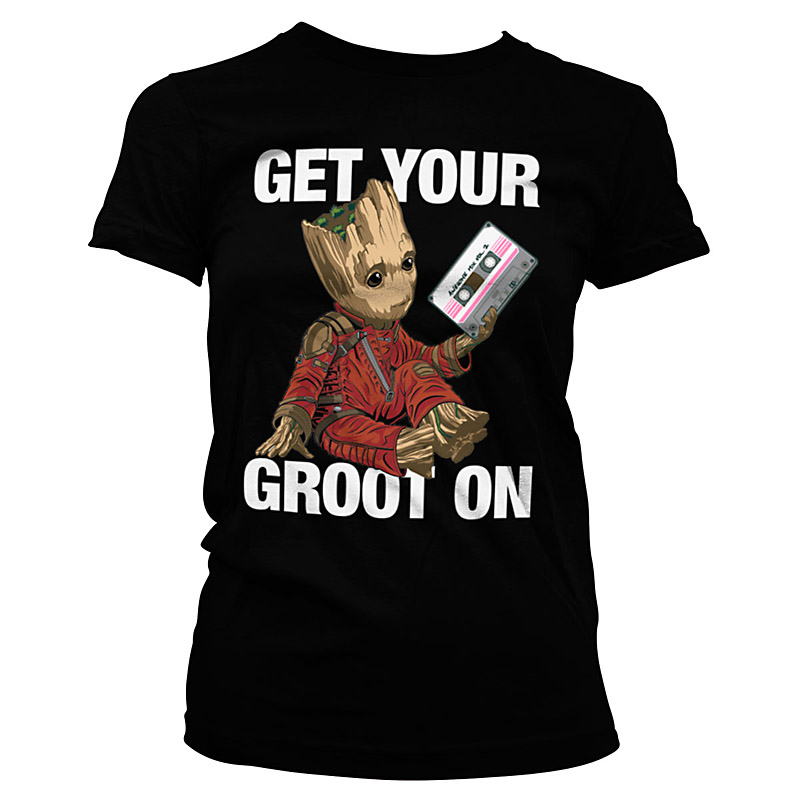 Guardians Of The Galaxy dámské tričko Groot On černé