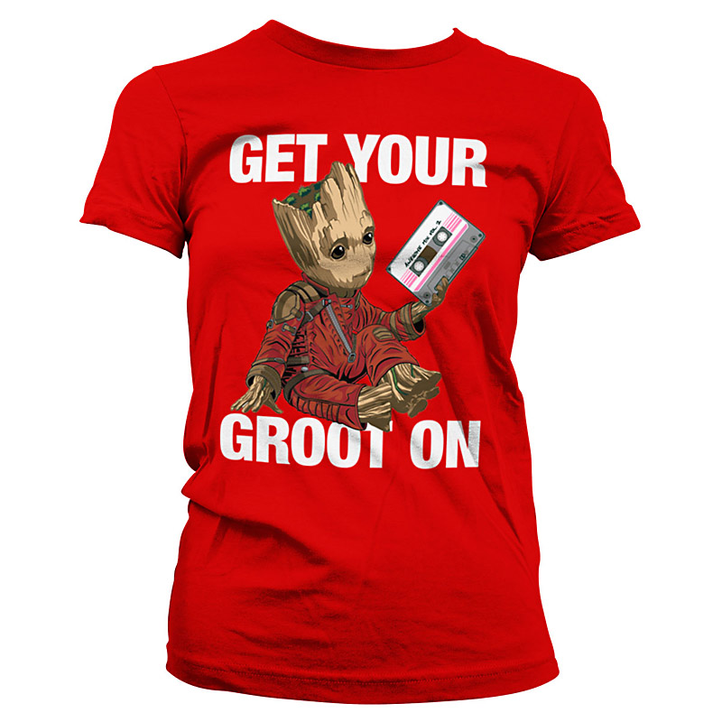 Guardians Of The Galaxy dámské tričko Groot On červené S