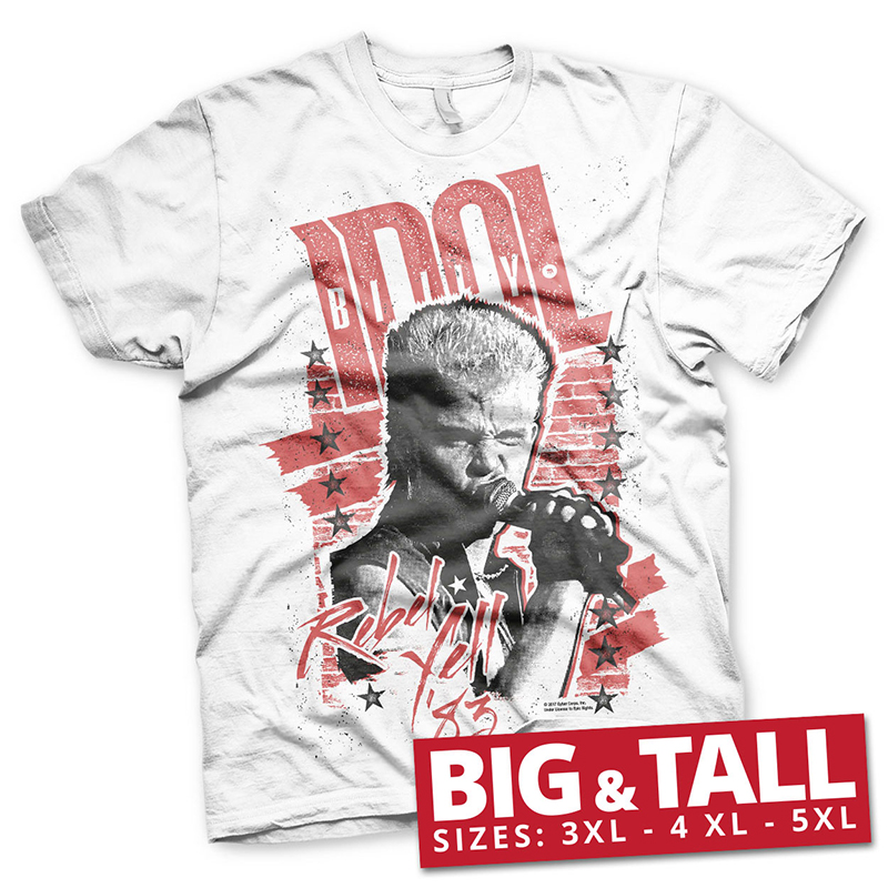 Tričko Billy Idol Rebel Yell '83 Nadstandardní velikost
