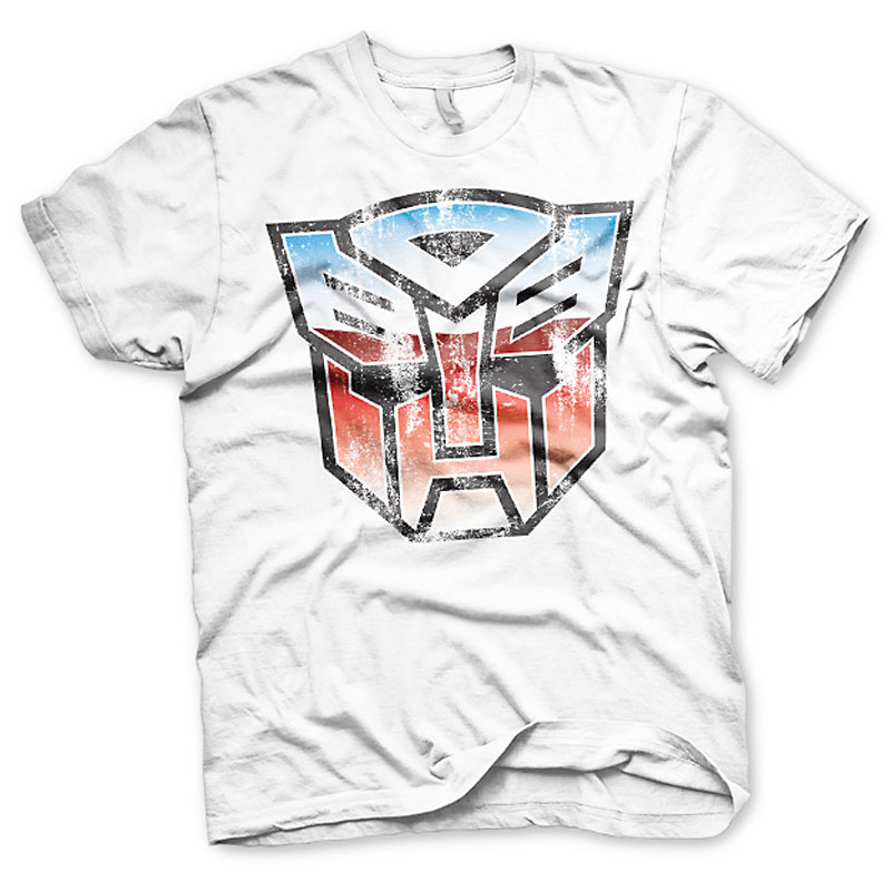 Transformers pánské tričko Autobot Distressed Shield bílé