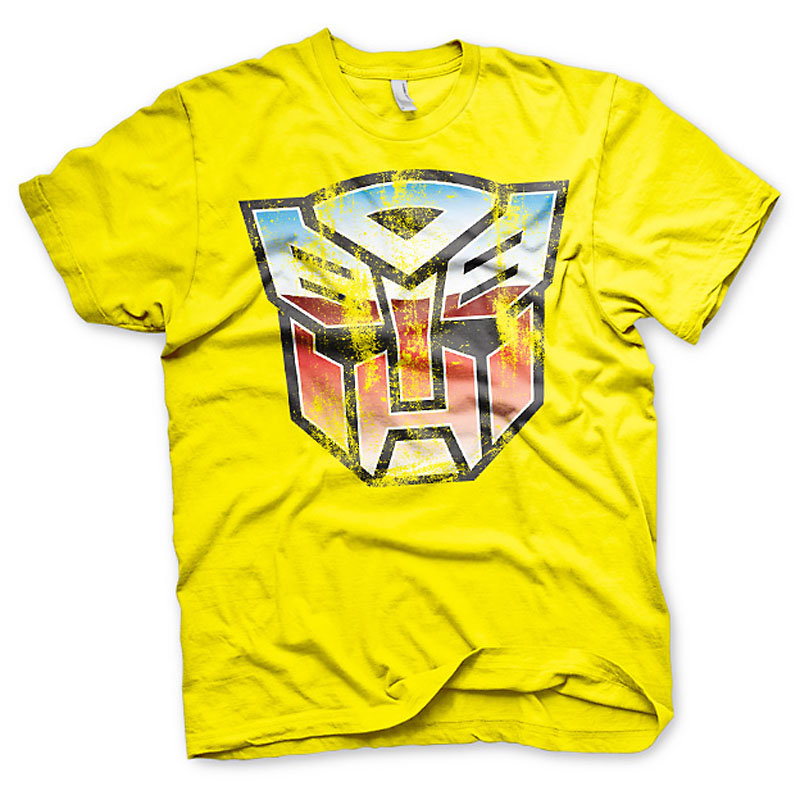 Transformers pánské tričko Autobot Distressed Shield žluté