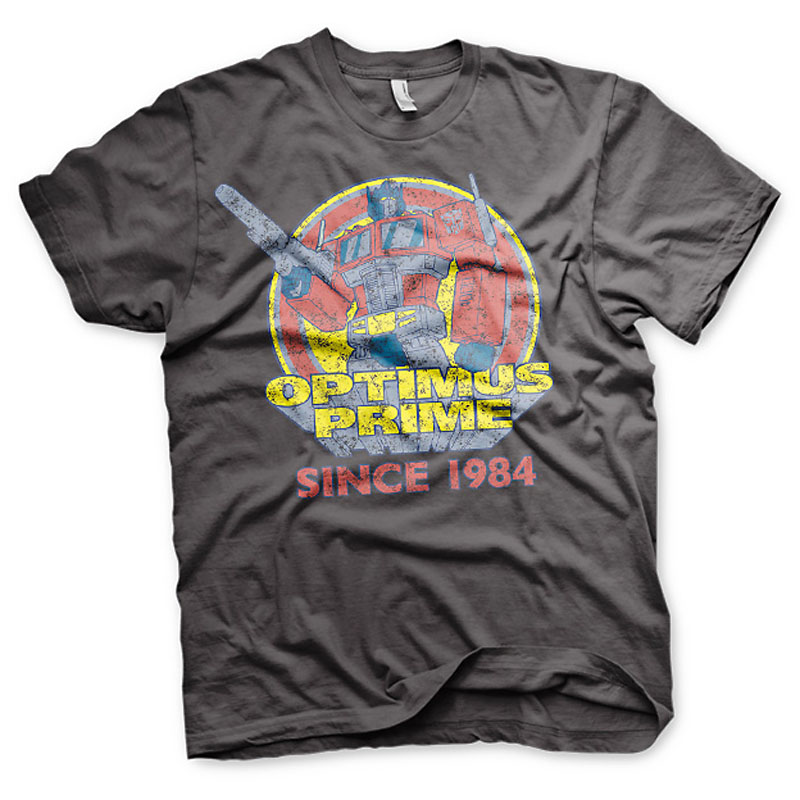 Tričko Transformers Optimus Prime Since 1984 Dark Grey