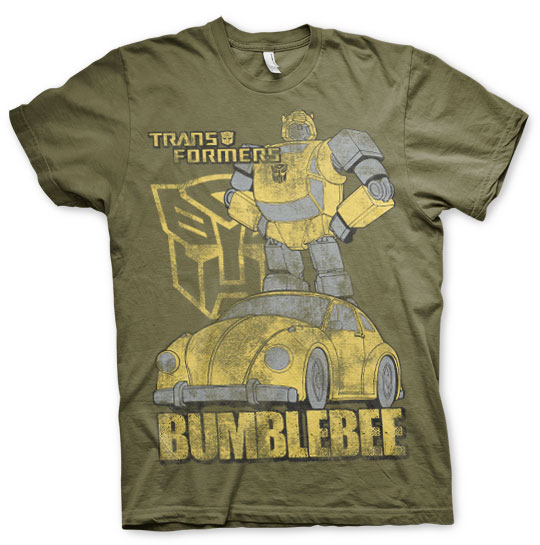 Transformers pánské tričko Bumblebee Distressed Olivové