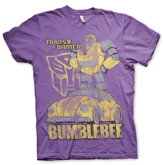 Transformers pánské tričko Bumblebee Distressed Fialové