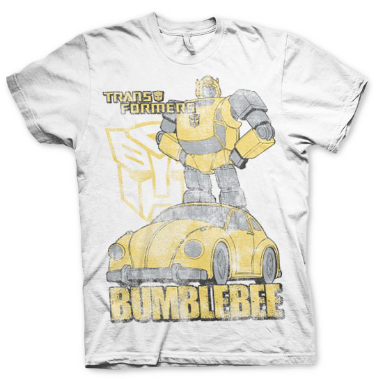 Transformers pánské tričko Bumblebee Distressed Bílé