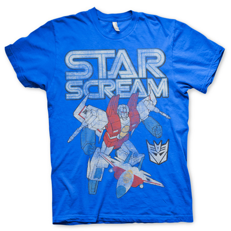 Transformers pánské tričko Starscream Distressed Modré