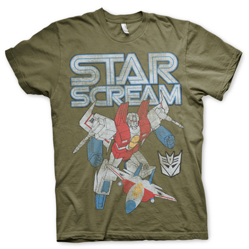 Transformers pánské tričko Starscream Distressed Olivové