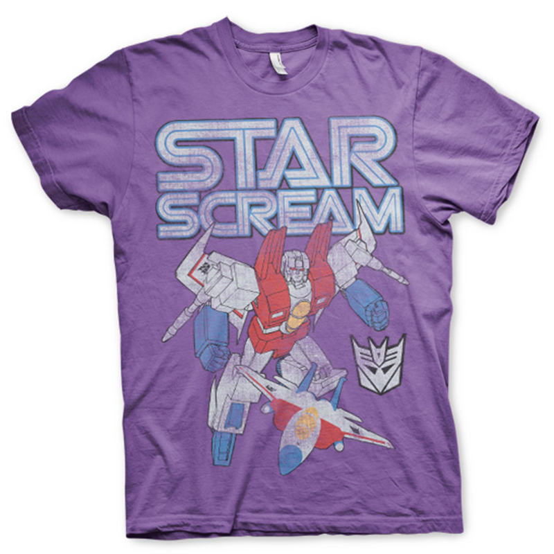 Transformers pánské tričko Starscream Distressed Fialové