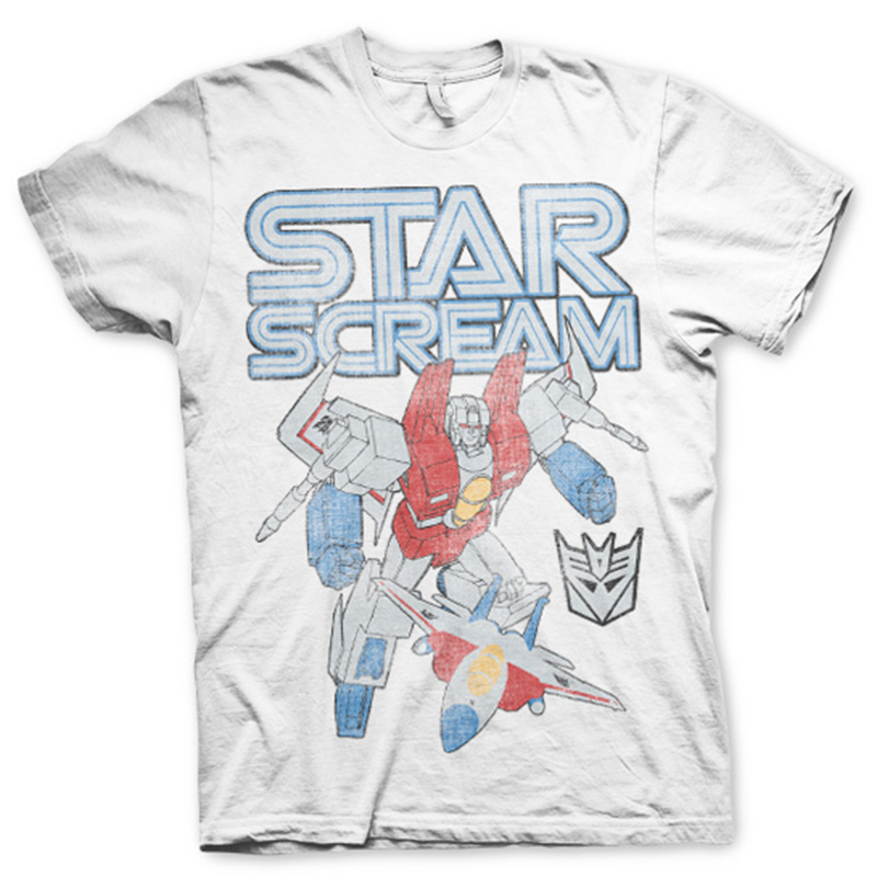Transformers pánské tričko Starscream Distressed Bílé