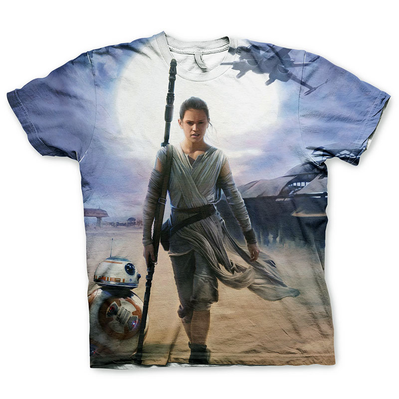 Star Wars pánské tričko Rey Allover