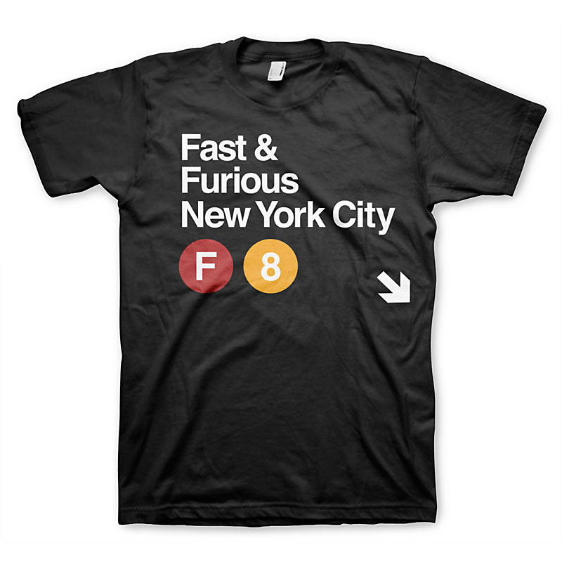 Fast a Furious pánské tričko NYC Černé