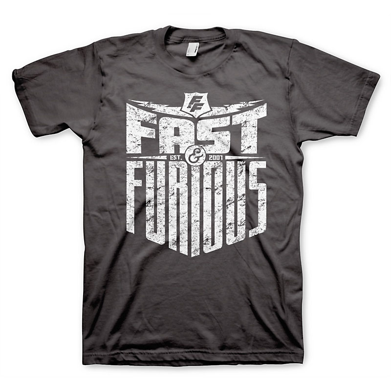 Fast a Furious Est. 2007 pánské tričko tmavě šedé