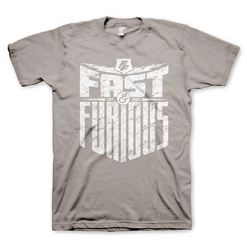 Pánské tričko Fast a Furious Est. 2007 popelavé