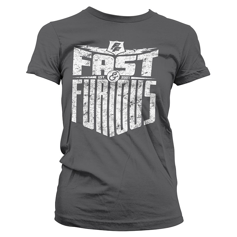 Šedé Dámské tričko Fast a Furious Est. 2007