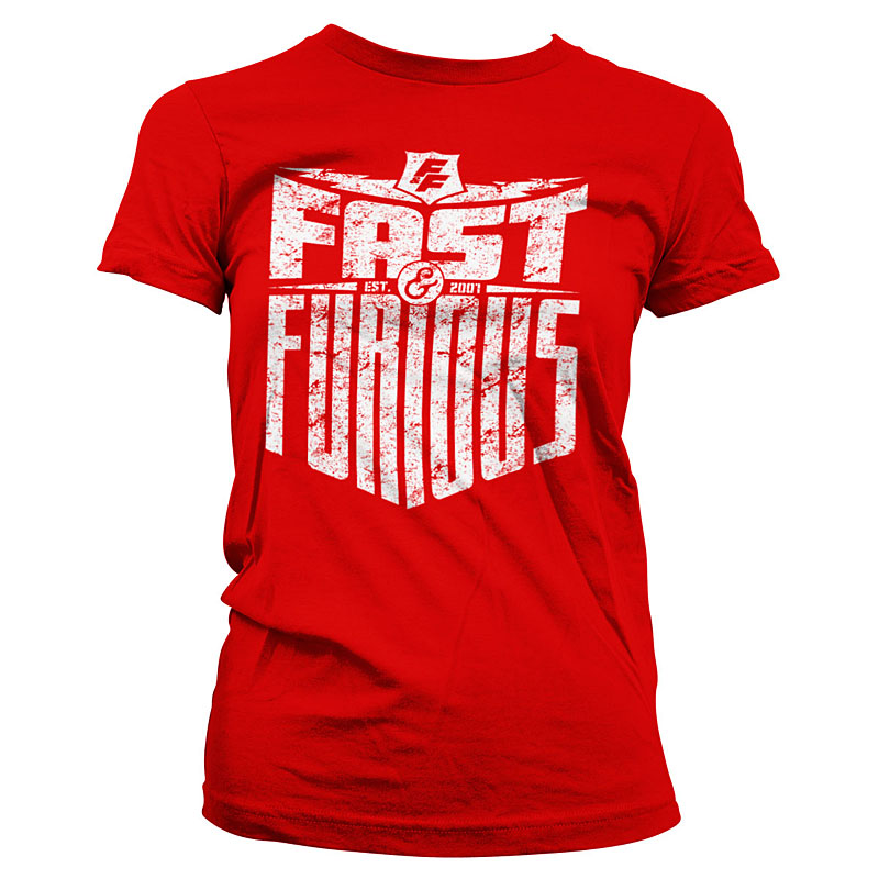 Fast a Furious Dámské tričko Est. 2007 Červené
