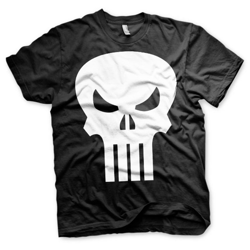 Černé pánské tričko Marvel The Punisher Skull