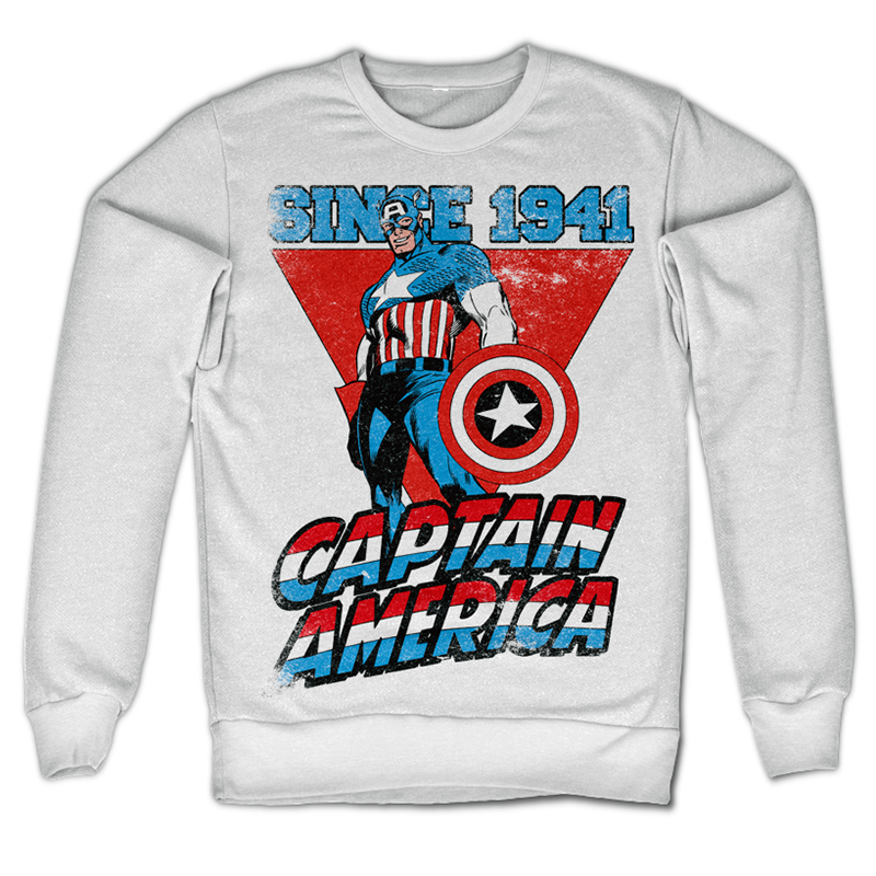 Bílá mikina Marvel Captain America Since 1941