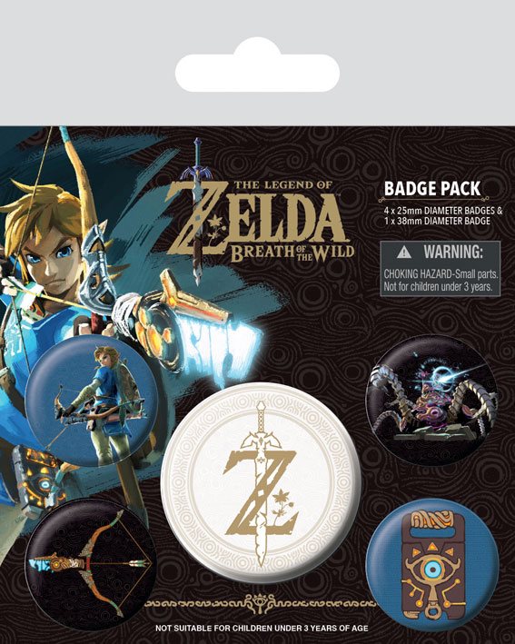 The Legend of Zelda Breath of the Wild sada odznaků 5-Pack Z Emb
