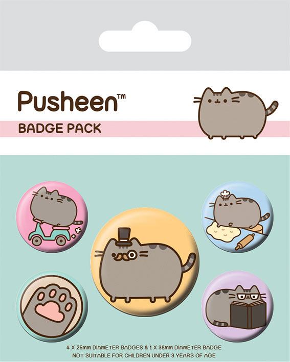 Pusheen sada odznaků 5-Pack Fancy