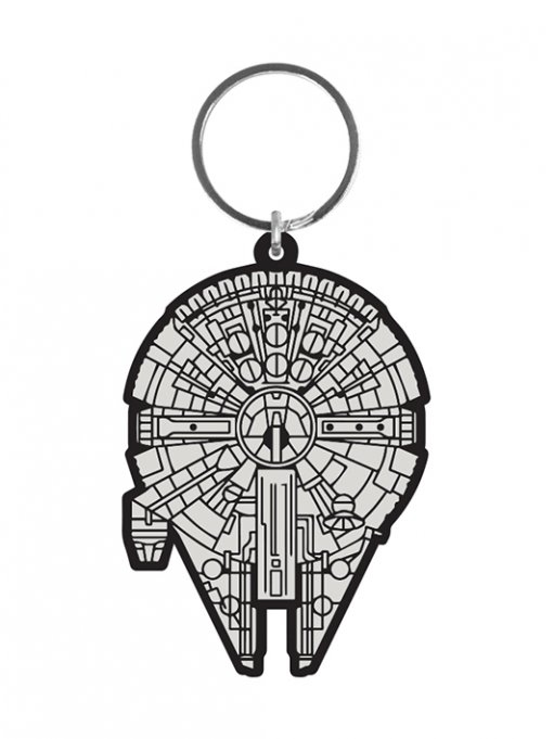Star Wars gumový přívěsek na klíče Millennium Falcon 6 cm