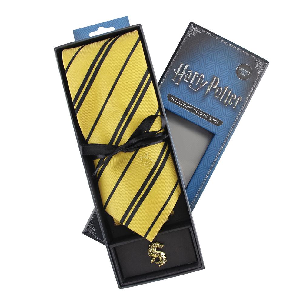 Harry Potter kravata a kovový odznak Deluxe Box Hufflepuff