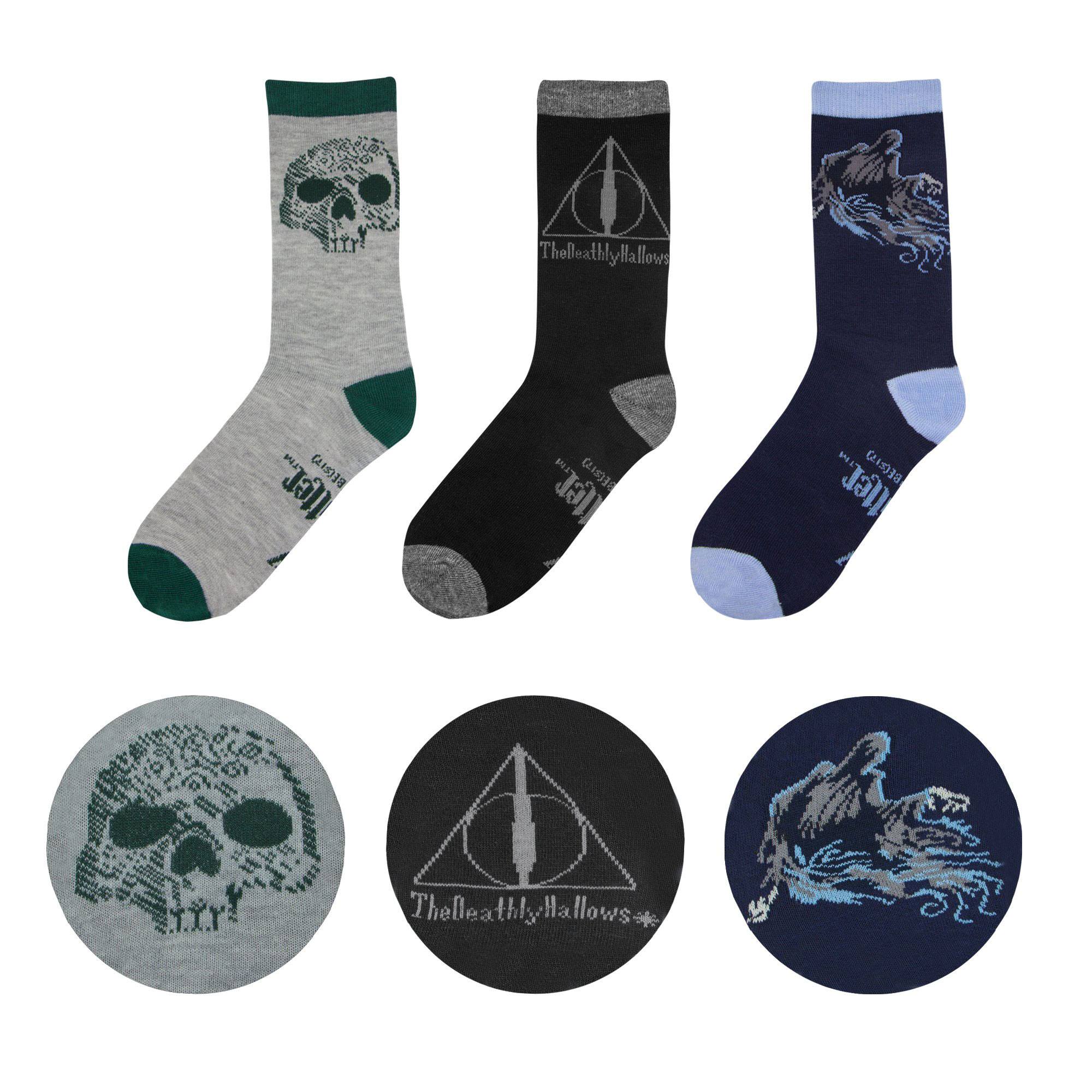 Harry Potter ponožky 3-Pack Deathly Hallows