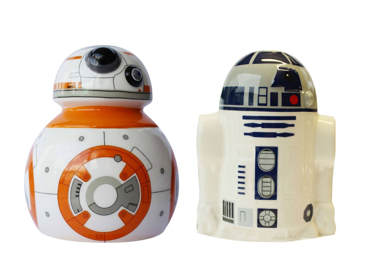 Star Wars Episode VII Salt and Pepper Pots BB-8 a R2-D2