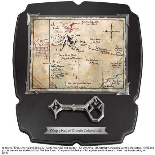 The Hobbit Replica 1/1 Thorin´s Oakenshield´s Map & Key Deluxe - Kliknutím na obrázek zavřete