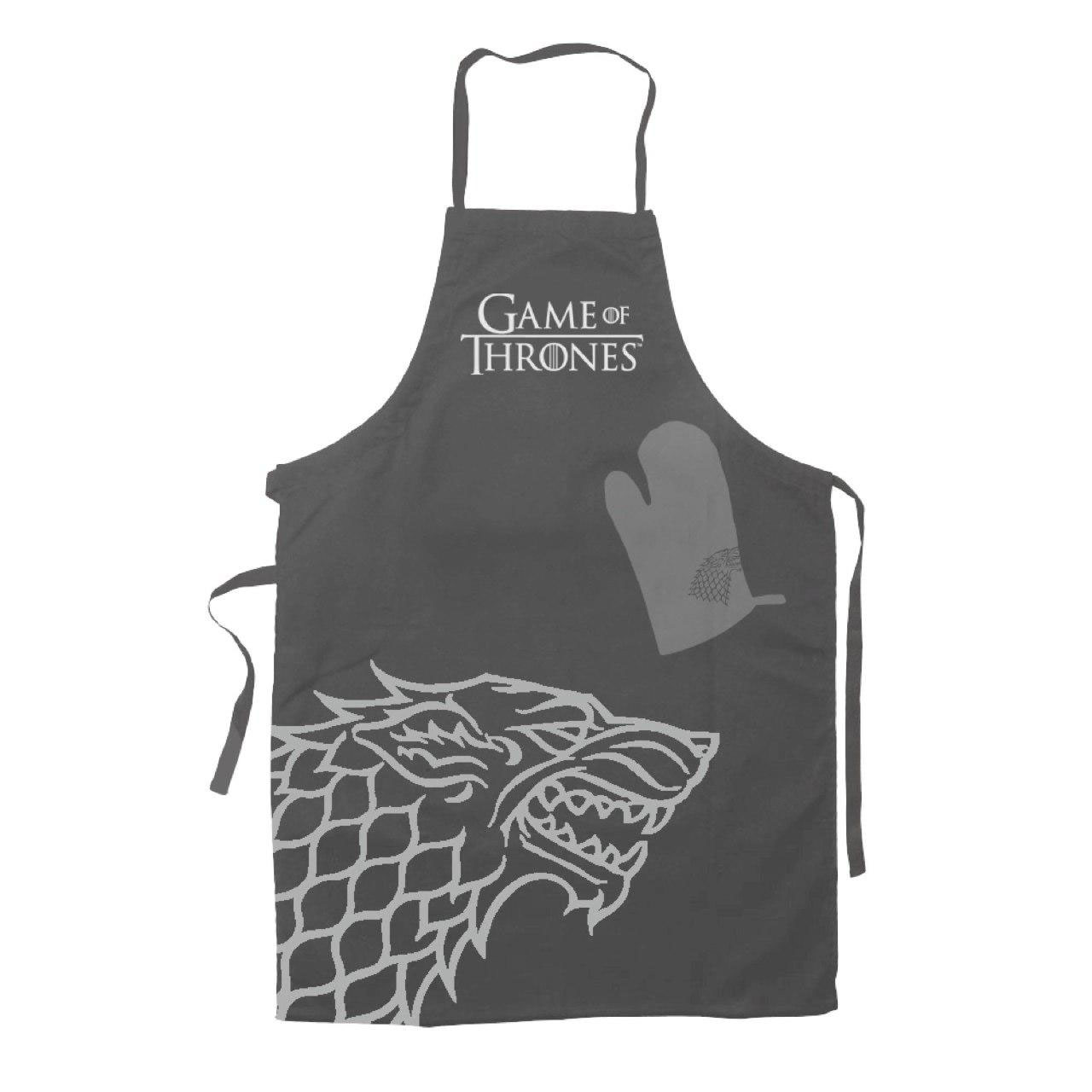 Game of Thrones cooking apron with oven mitt Stark