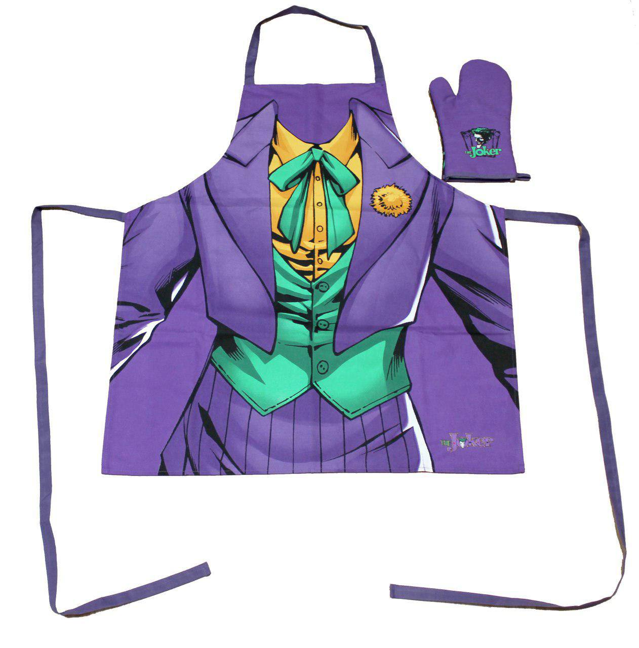 DC Comics cooking apron with oven mitt The Joker