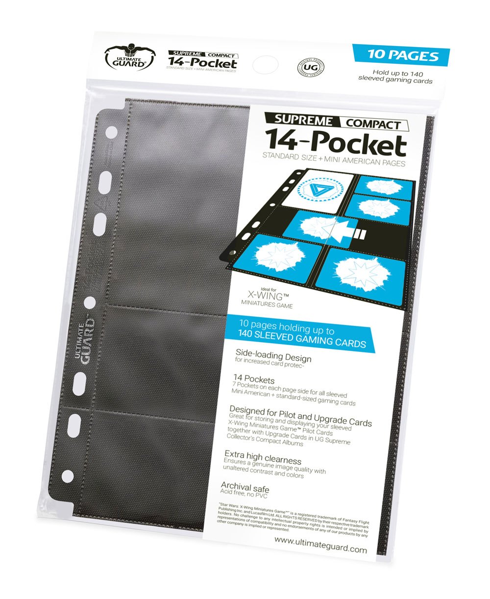Ultimate Guard 14-Pocket Compact Pages Standard Size a Mini Amer