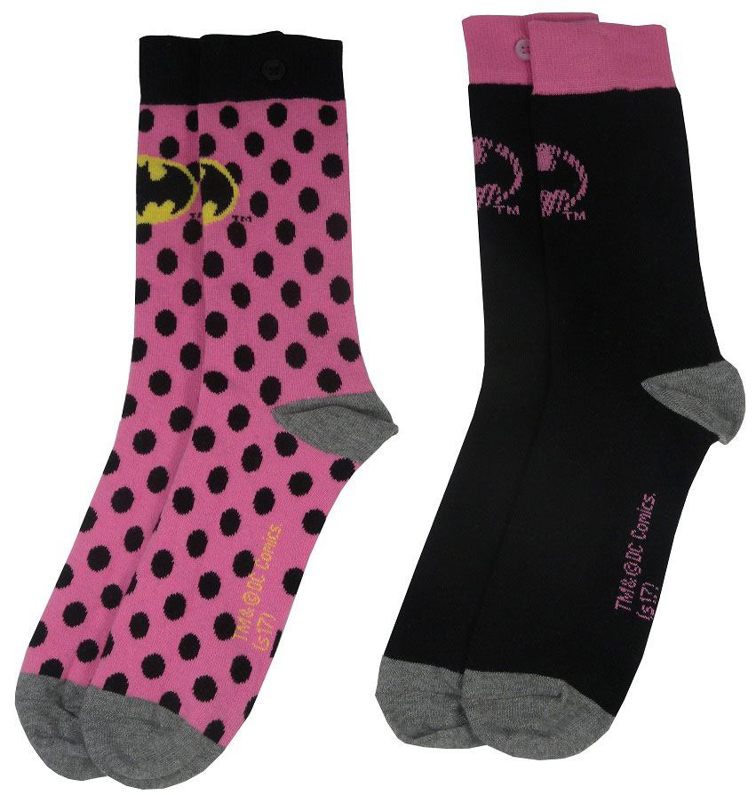 DC Comics Ladies ponožky 2-Pack Batman Pink